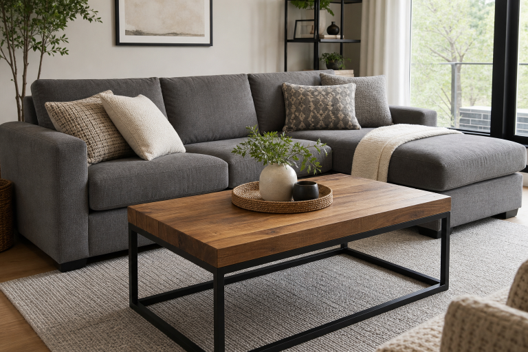 What Color Coffee Table With Grey Couch Works Best