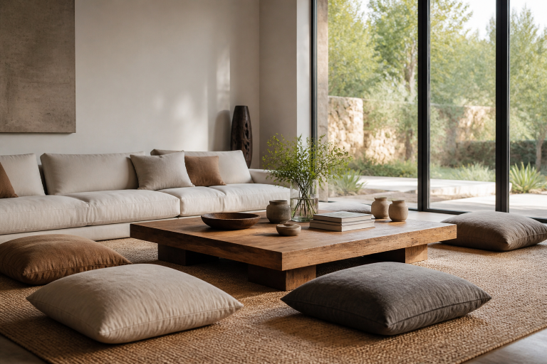 Coffee Table for Floor Seating and Low Lounging