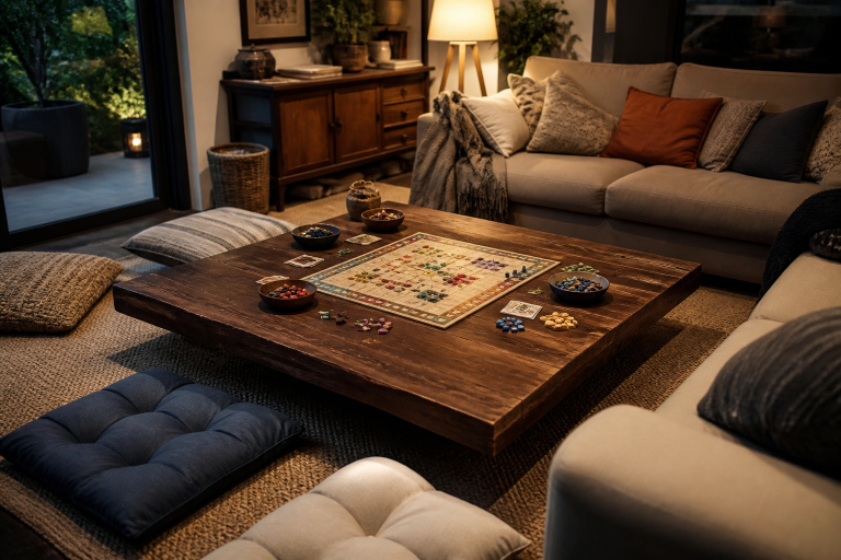 Coffee Table for Game Night in the Living Room