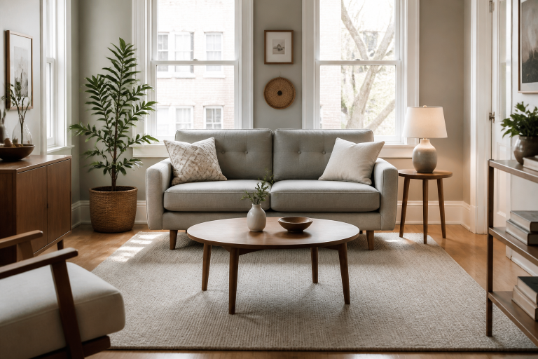 Coffee Table Size for a Loveseat That Feels Right