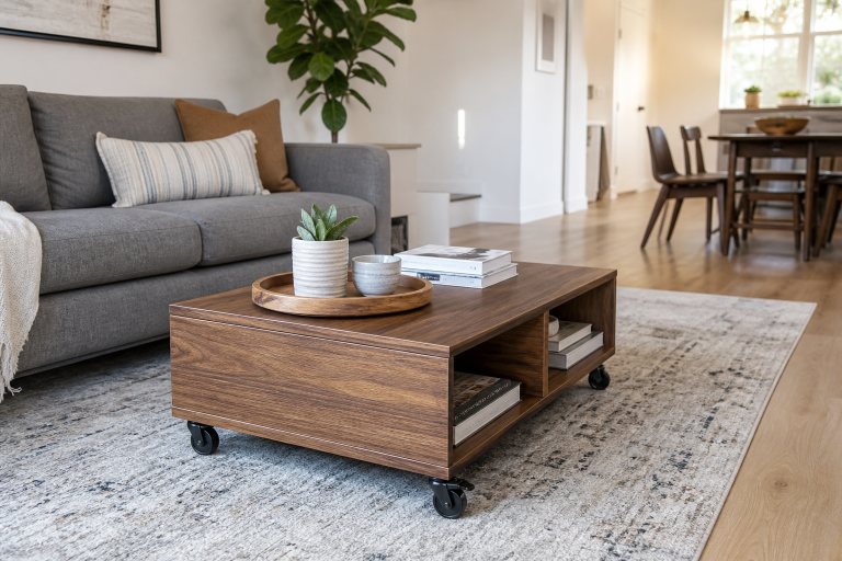 Coffee Table With Wheels for Rooms That Change