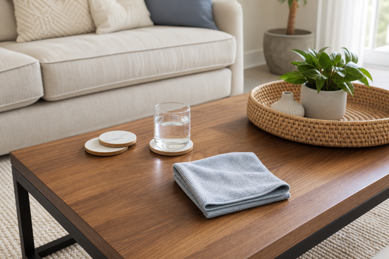 How to Clean a Coffee Table by Surface Material