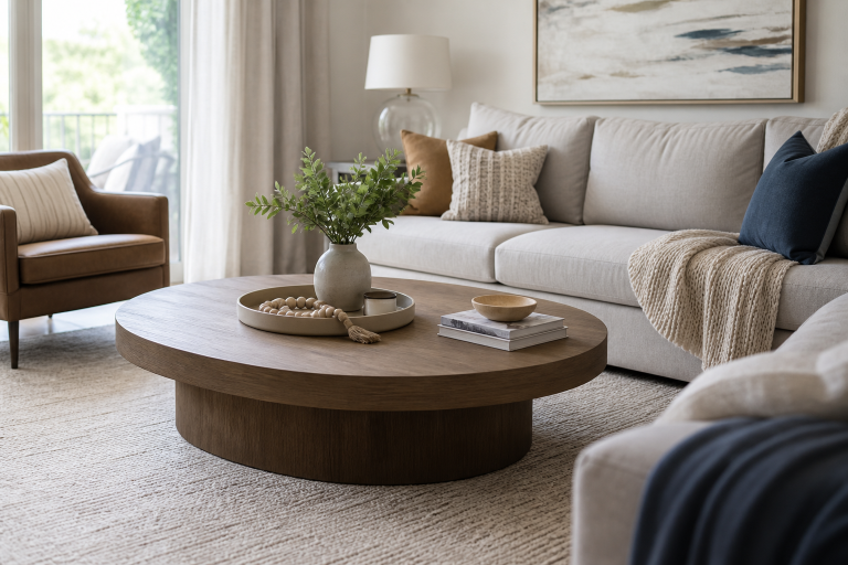 How to Style a Round Coffee Table in Real Rooms