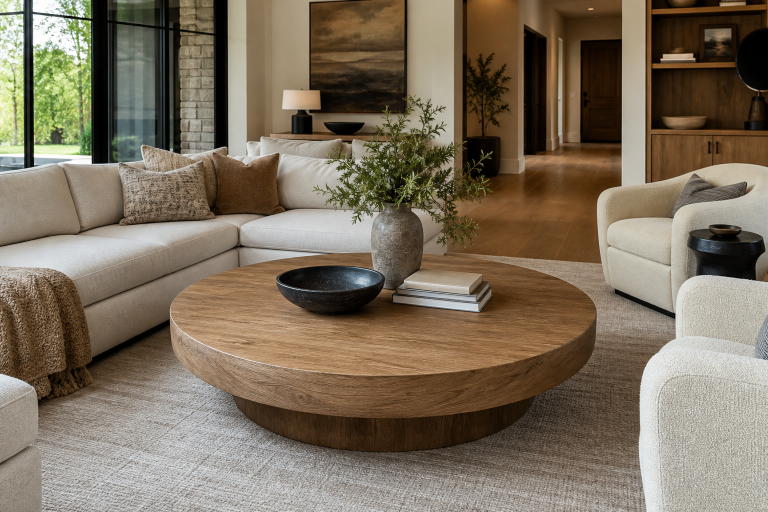 Large Round Coffee Table Sizes That Still Flow