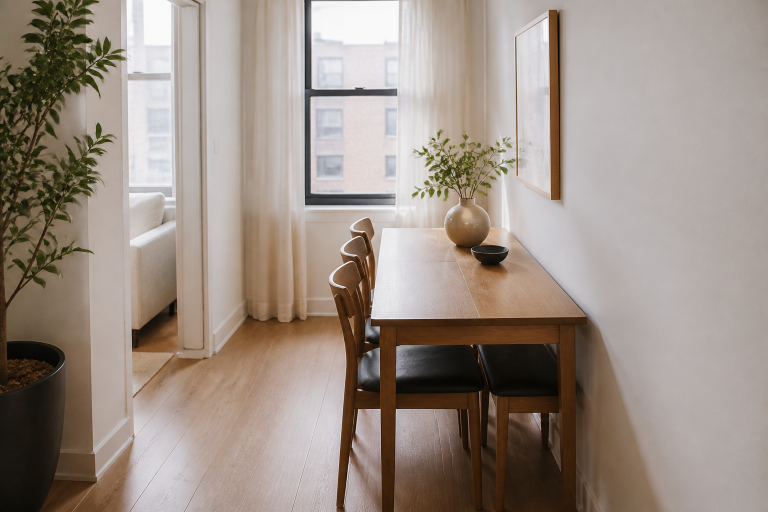 Narrow Dining Table Choices That Preserve Aisles