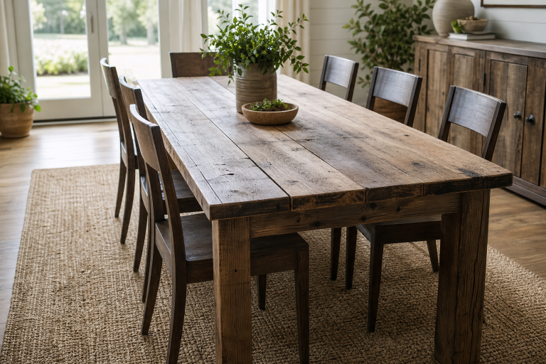Reclaimed Wood Dining Table for Real Room Decisions