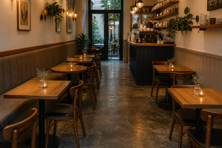 Small Cafe Table Sizes That Keep Aisles Clear
