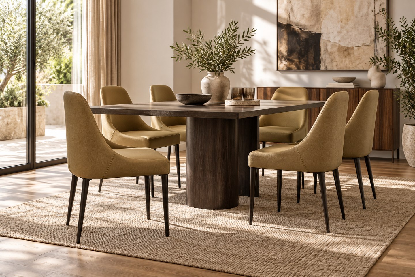 slim dining chairs for small room shown in a realistic CafeTableChair furniture scene