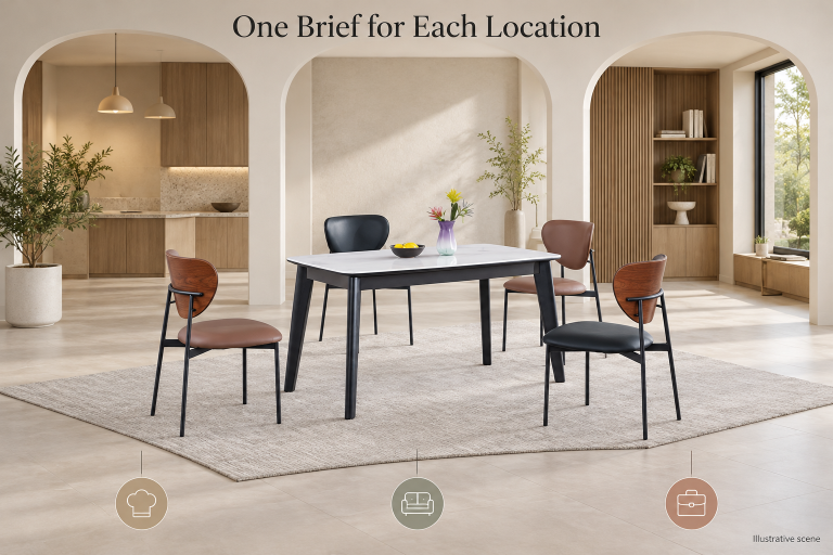 Dining Table Family Selection: Use Related Designs for Different Jobs